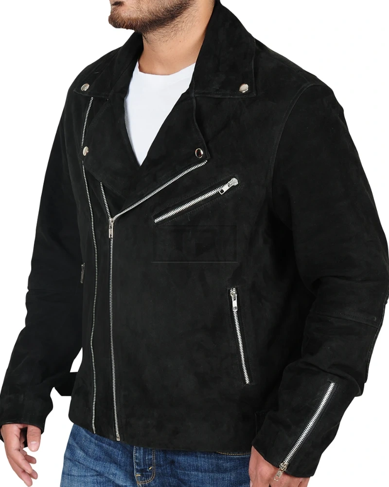 Rocker Suede Leather Jacket - image 5